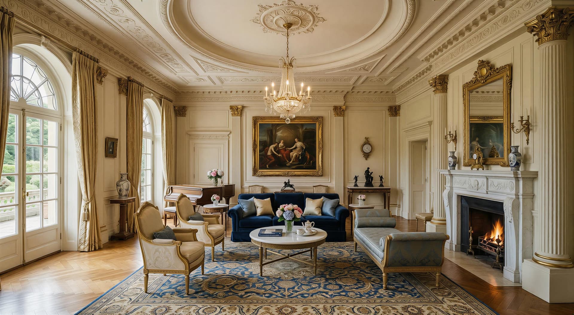 Neoclassic interior design style